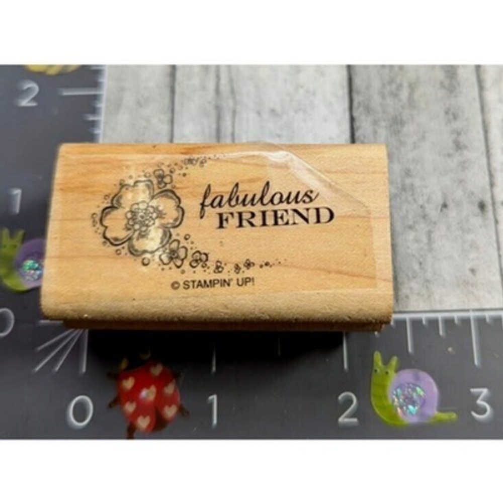 Stampin' Up! Fabulous Friend Flower Rubber Stamp Wood #B85